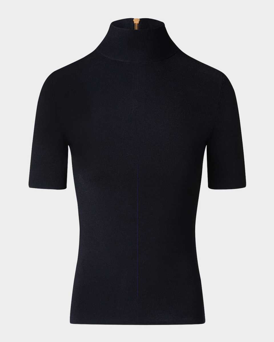 Fitted Knit Viscose-Blend Sweater